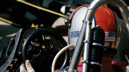 Mario Andretti: ‘I borrowed Rutherford’s helmet. It’s the only time it won on a road course!’