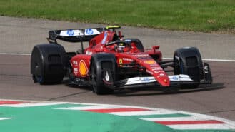 F1 car wheel arches tested by Ferrari to combat wet race spray