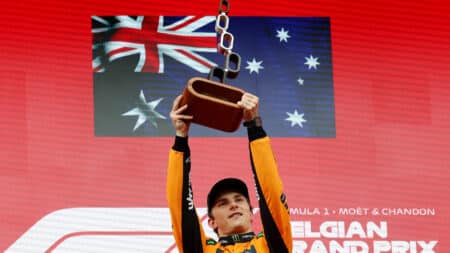 Piastri takes commanding win from Norris in delayed Belgian GP
