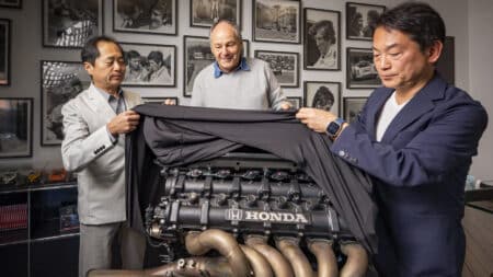 Berger reunited with Honda F1 V12 engine 33 years on