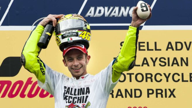 Is Rossi a seven-time MotoGP king or a nine-time motorcycle world champion?