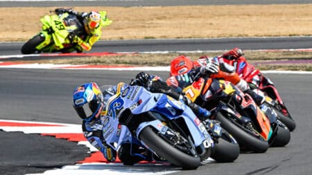 Wrestling a MotoGP bike through Silverstone’s sweeps: ‘It’s brutal!’