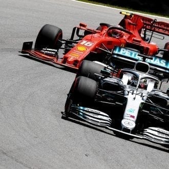 2019 Brazilian Grand Prix Lewis Hamilton and Charles Leclerc
