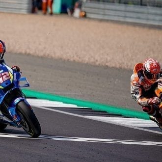 2019 MotoGP British GP Rins and Marquez