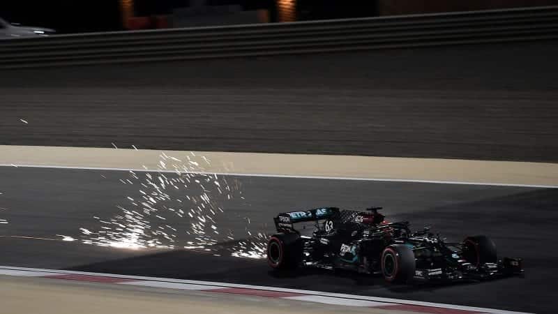 George Russell Mercedes Abu Dhabi 2020