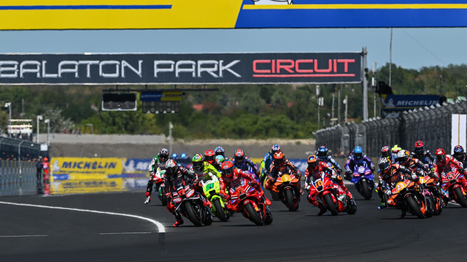 MotoGP bikes on Balaton Park circuit in Hungary