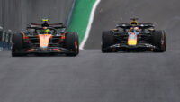 Lando Norris and Max Verstappen side by side in the 2025 F1 Sao Paulo Grand Prix