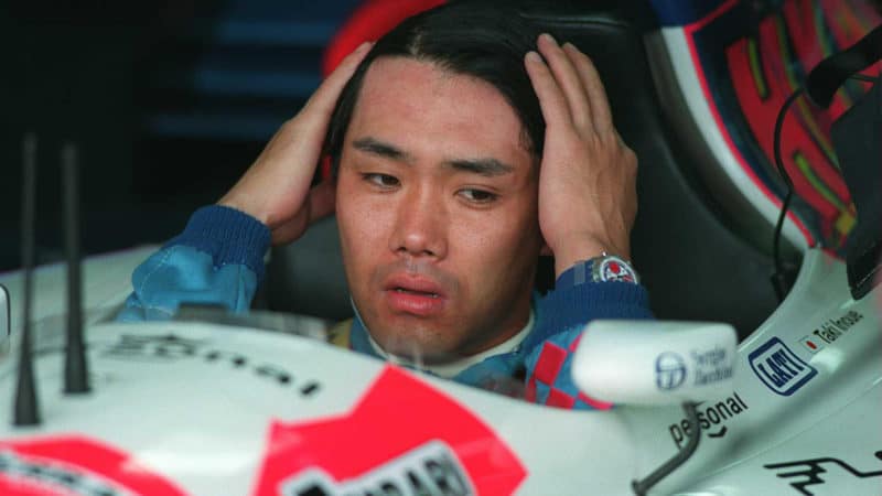 Taki Inoue in Arrows cockpit 1995