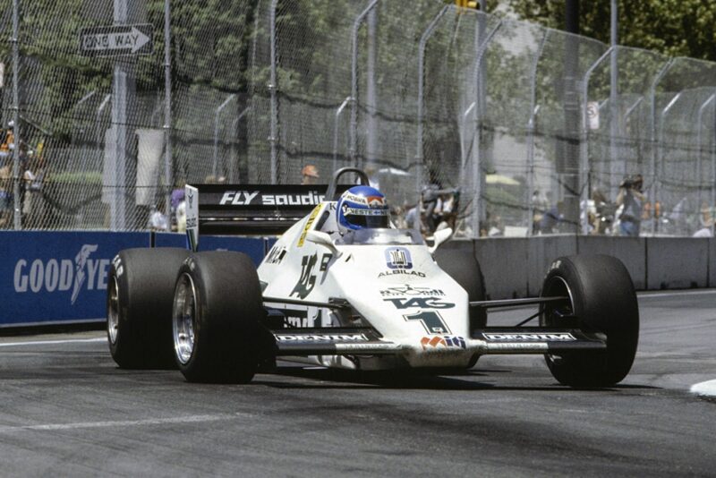 Keke Rosberg driving a Williams FW08C Ford.