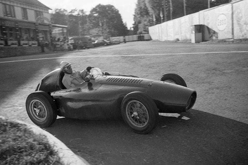 Nino Farina, Ferrari 553 , Grand Prix of Belgium, Circuit de Spa-Francorchamps, 20 June 1954. (Photo by Bernard Cahier/Getty Images)