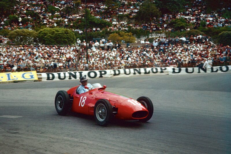 Horace Gould slides his Maserati through the gasworks hairpin