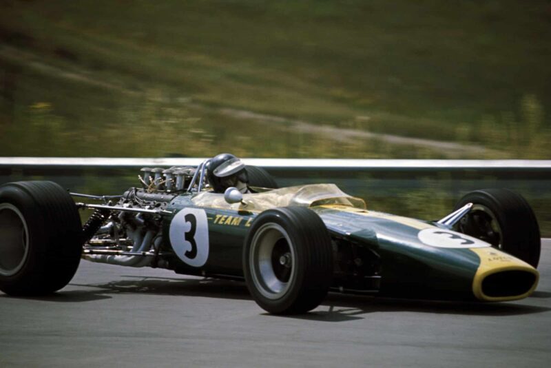 Jim Clark (GBR) Lotus Ford 49.