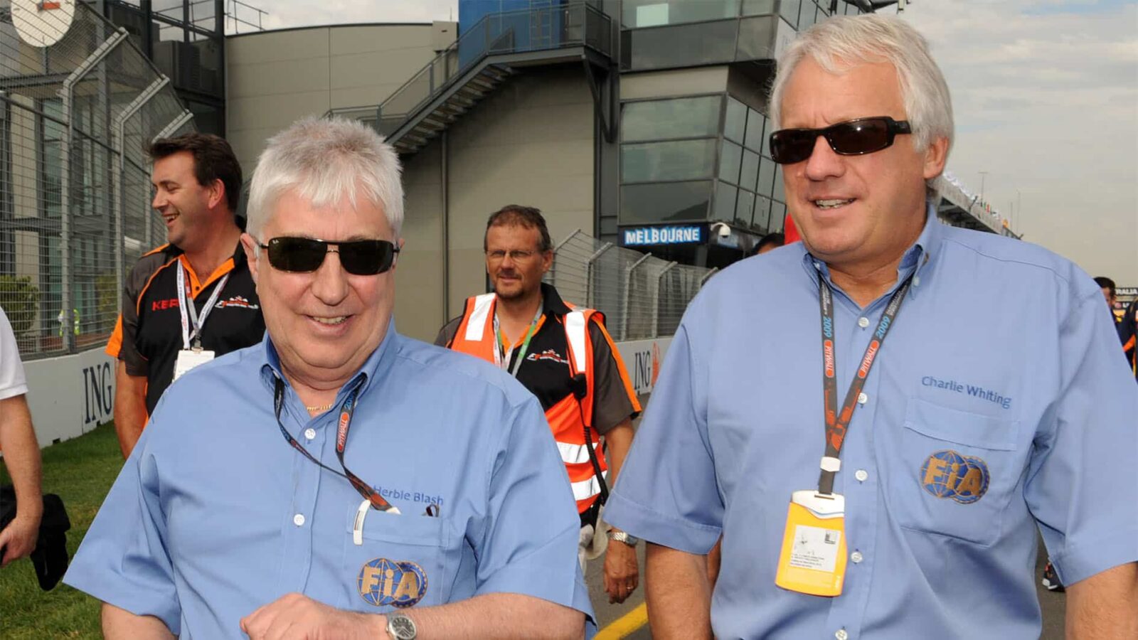 2009 Australian GP Herbie Blash Charlie WHiting