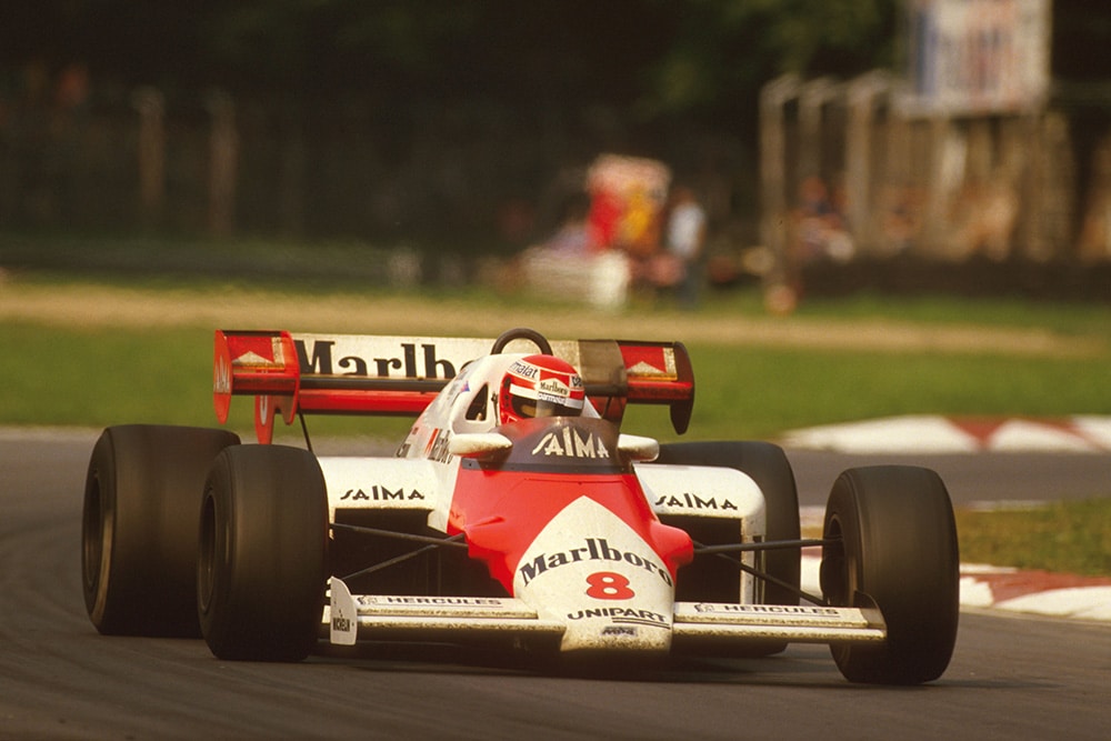 Niki Lauda, in his McLaren MP42 TAG Porsche.