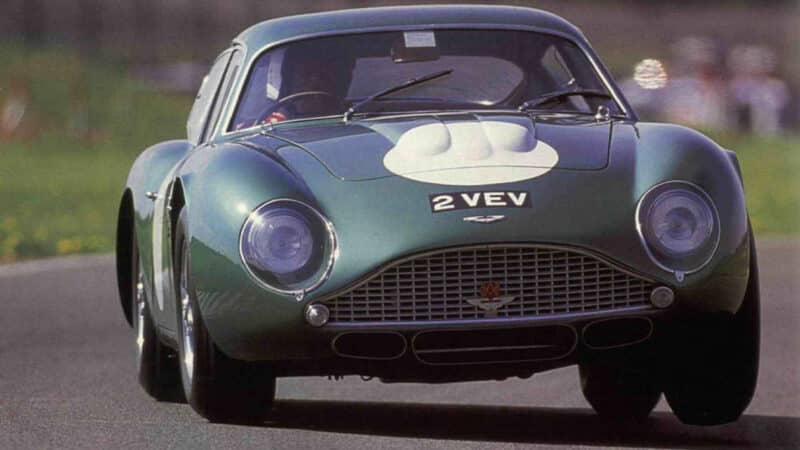 Aston Martin DB4 GT on track