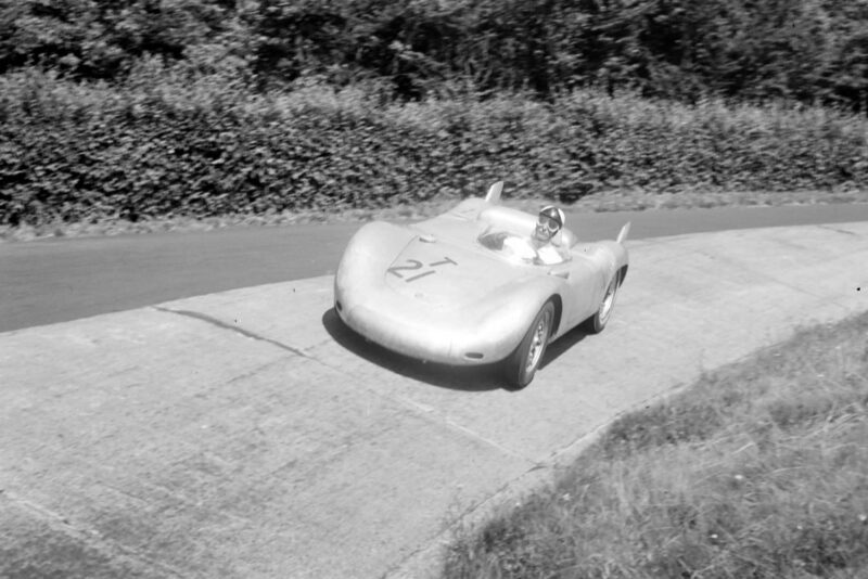 Edgar Barth in his Porsche 550RS at the 1957 German Grand Prix, Nurburgring