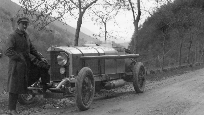 Chitty Chitty Bang Bang with Count Louis Zborowski. Creator: Unknown. (Photo by National Motor Museum/Heritage Images via Getty Images)