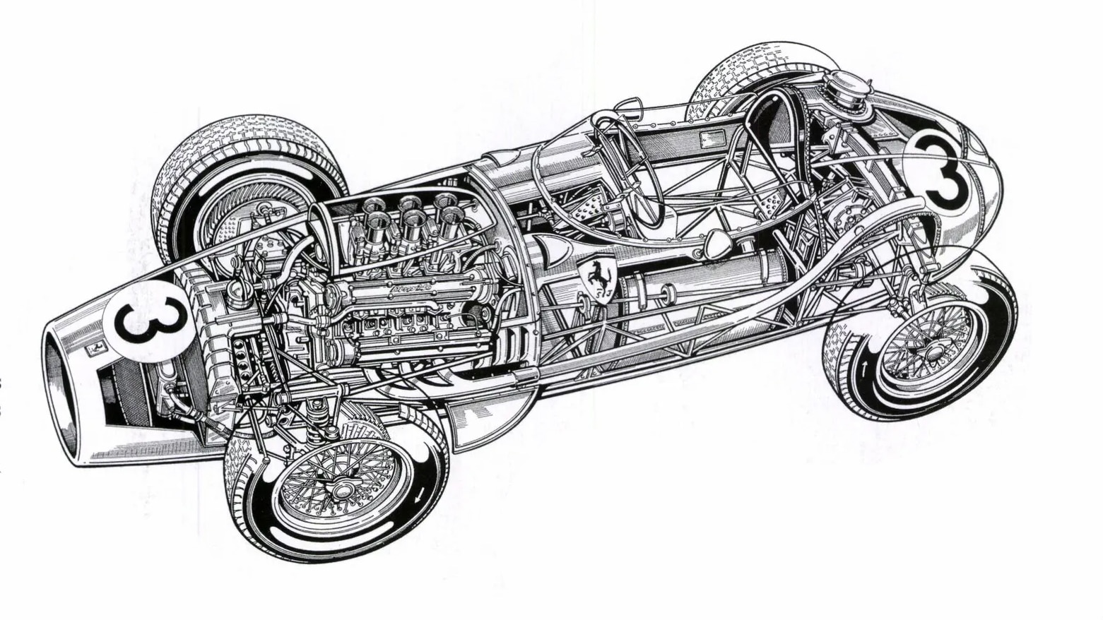 Ferrari 246 Dino illustration