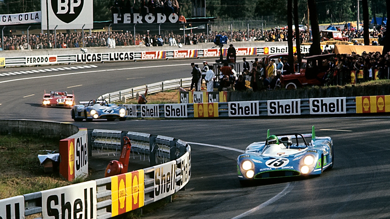 Henri Pescarolo leads Matra teammate Francois Cevert in 1972 Le Mans 24 Hours