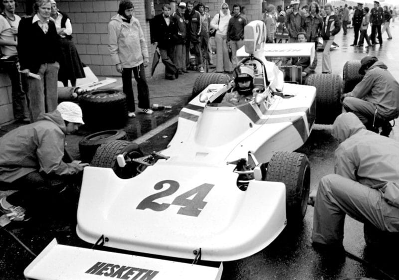 Hesketh pitstop for James Hunt in the 1975 Dutch Grand Prix