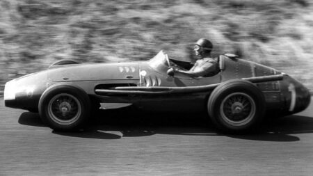 Driving Fangio’s favourite Maserati 250F car round the Nürburgring