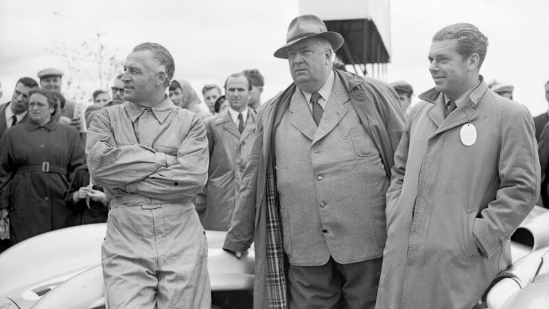 Karl Kling with Alfred Neubauer and Rudolf Uhlenhaut