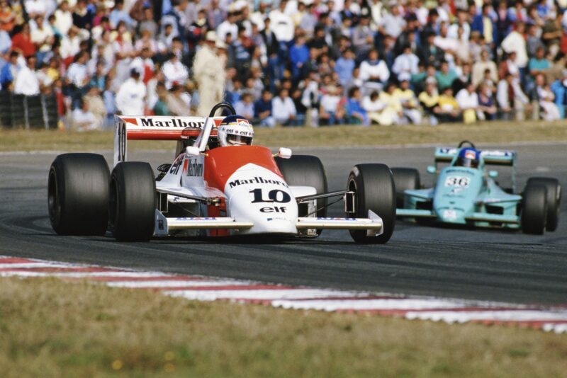 Michel Ferte racing at Le Mans in the 1986 F3000 championship