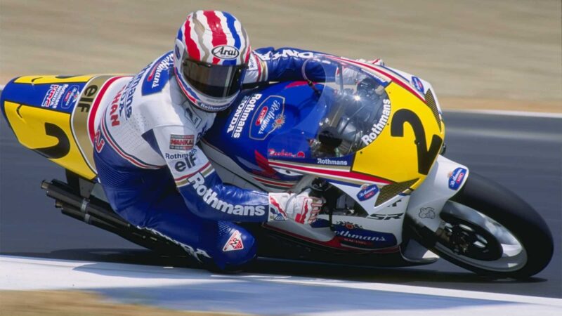 10 May 1992: Michael Doohan of Australia takes a corner during the Spanish 500cc Motorcycle Grand Prix race in Jerez, Spain. Doohan came first in this event. \ Mandatory Credit: Chris Cole/Allsport