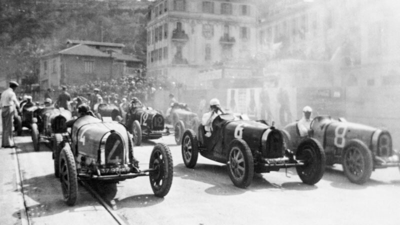 The grid ahead of the first Monaco race in 1929