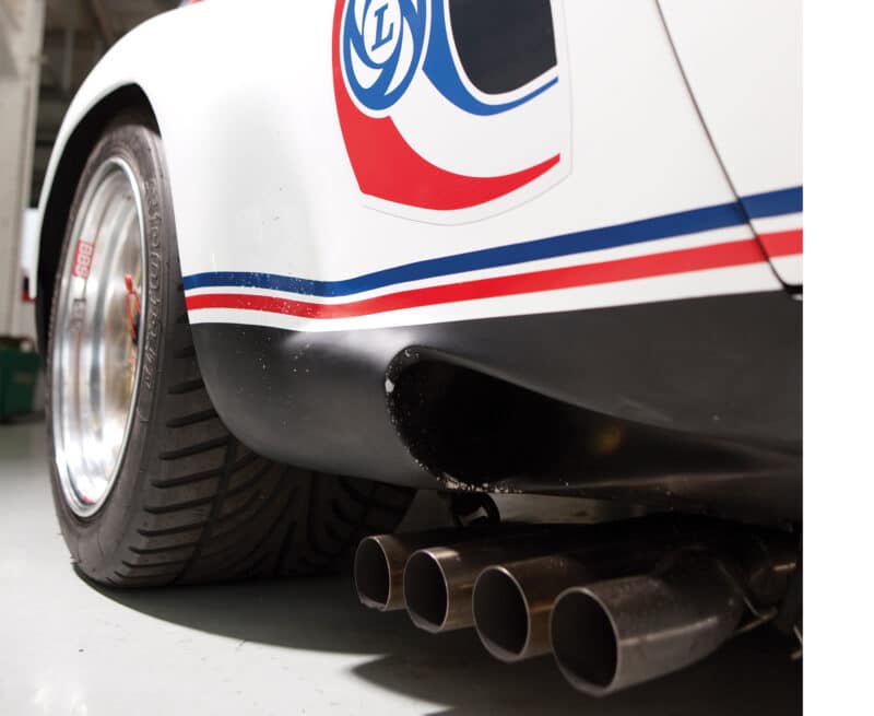 Side exhaust pipes of Broadspeed Jaguar XJC