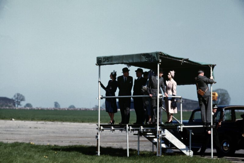 The Royal box at the 1950 British Grand Prix at Silverstone