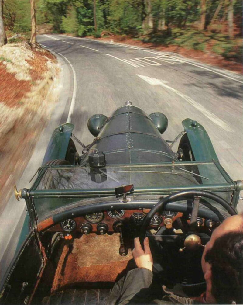 View of the dashboard of a 1927 Bentley 3-litre