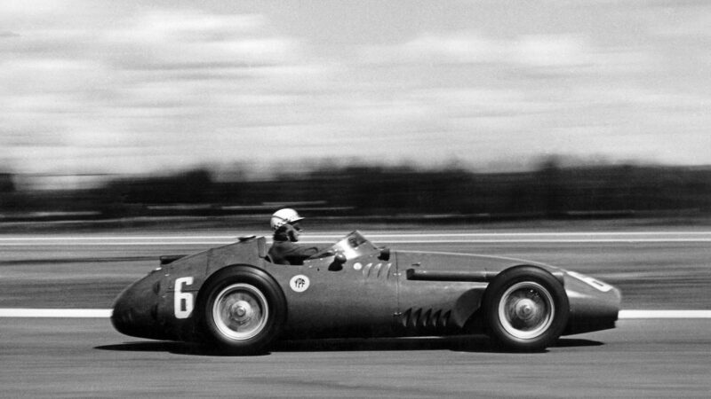 Side view of Jean Behra Maserati at the 1957 Argentine Grand Prix