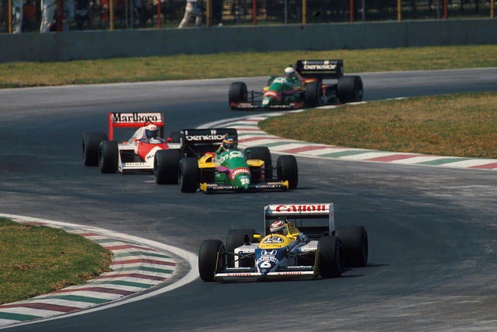 Nelson Piquet in his Williams FW11B, 2nd place in the Mexican GP. Mexican Grand Prix, Mexico City, 18 October 1987