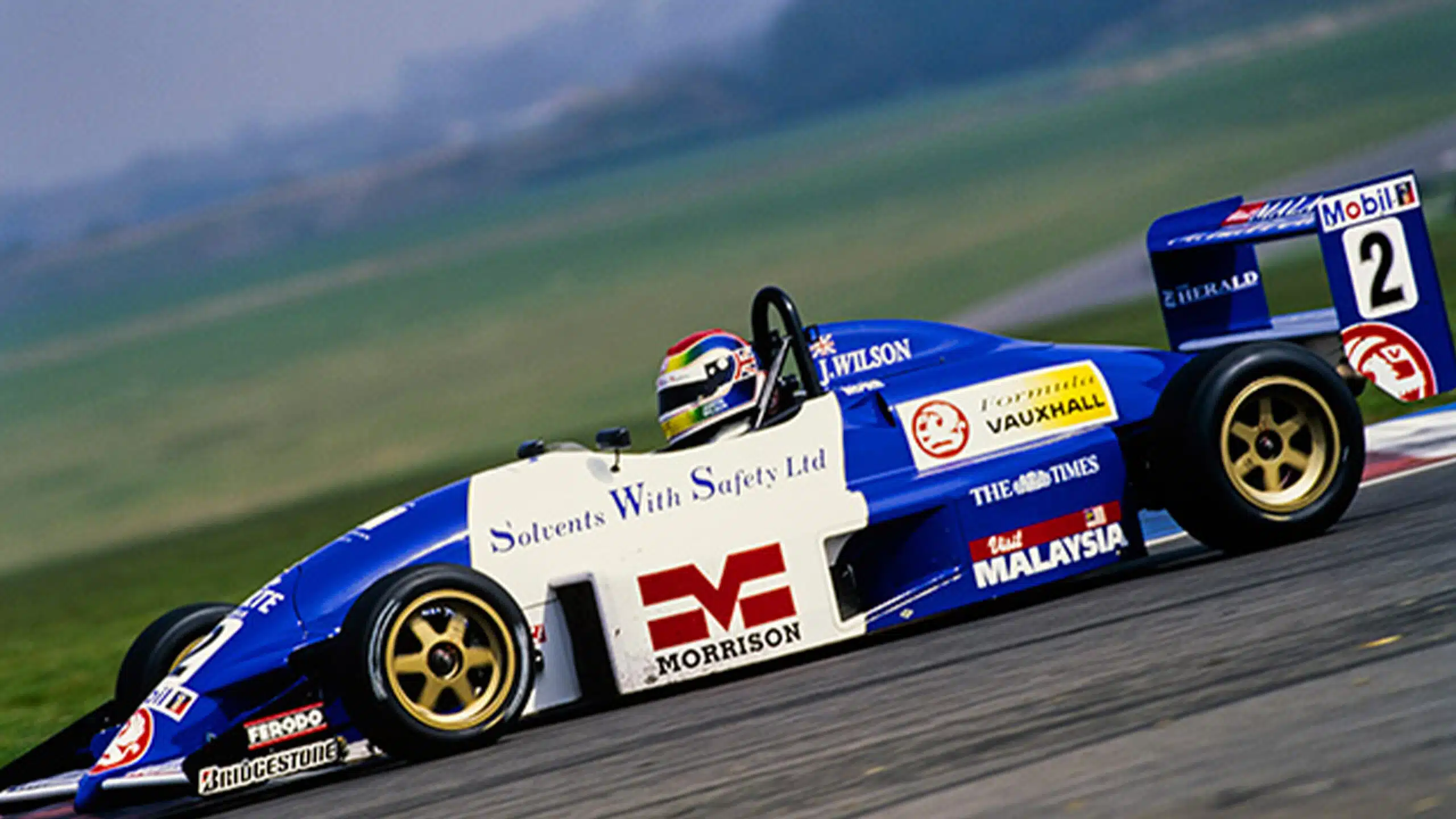 Justin Wilson in Formula Vauxhall car