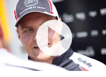 In the simulator with Valtteri Bottas