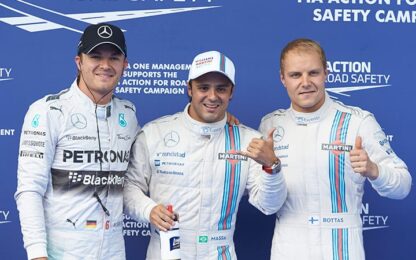 Williams back at the front