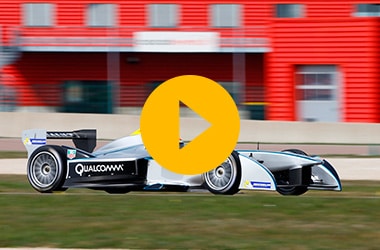 Trulli tests Formula E car