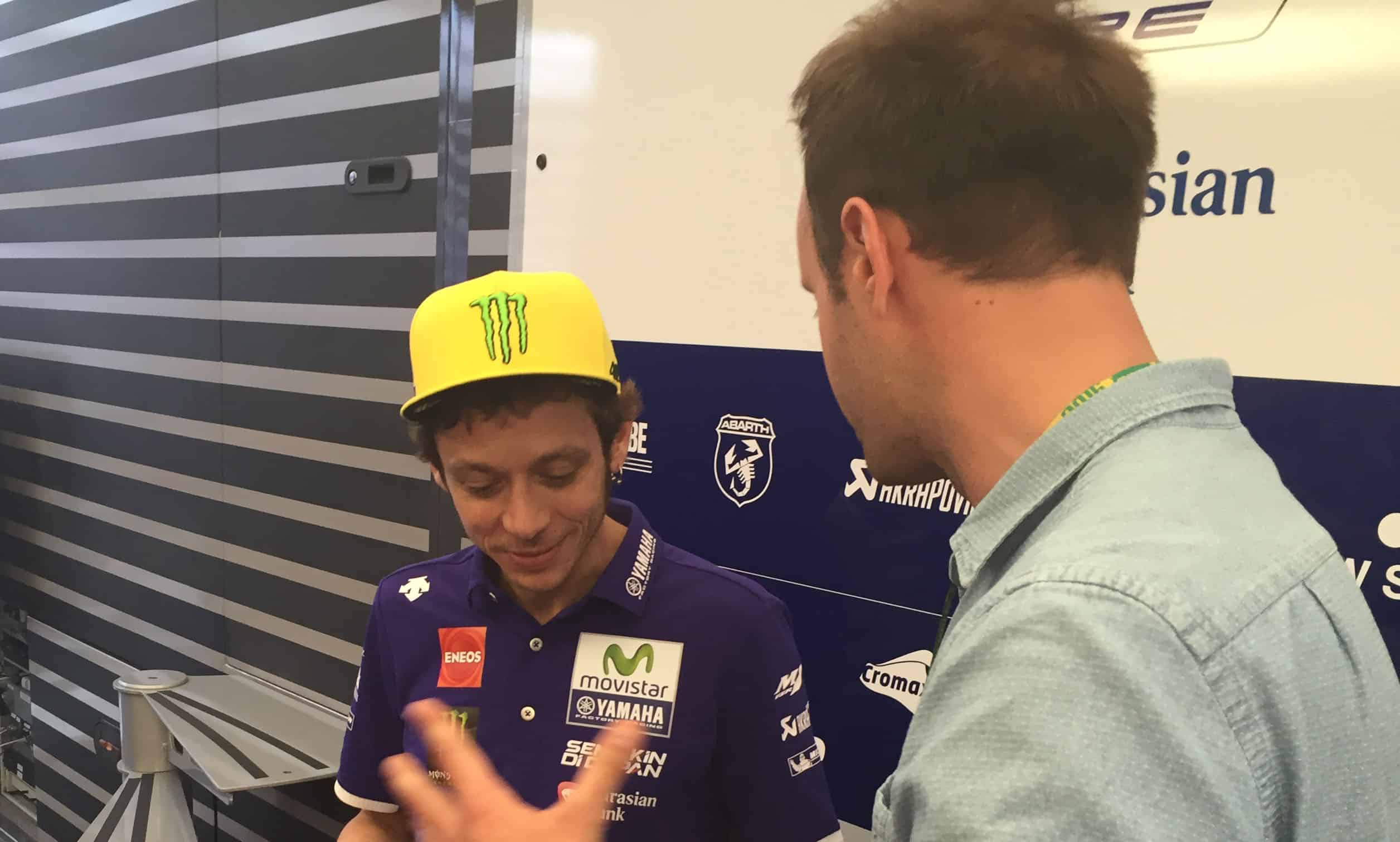 Interviewing Valentino Rossi