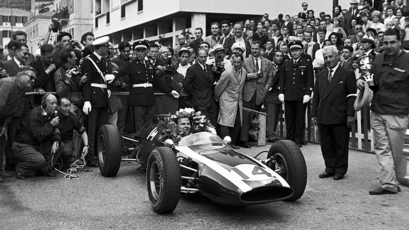 Bruce McLaren, John Cooper, Cooper-Climax T60, Grand Prix of Monaco, Monaco, 03 June 1962. (Photo by Bernard Cahier/Getty Images)