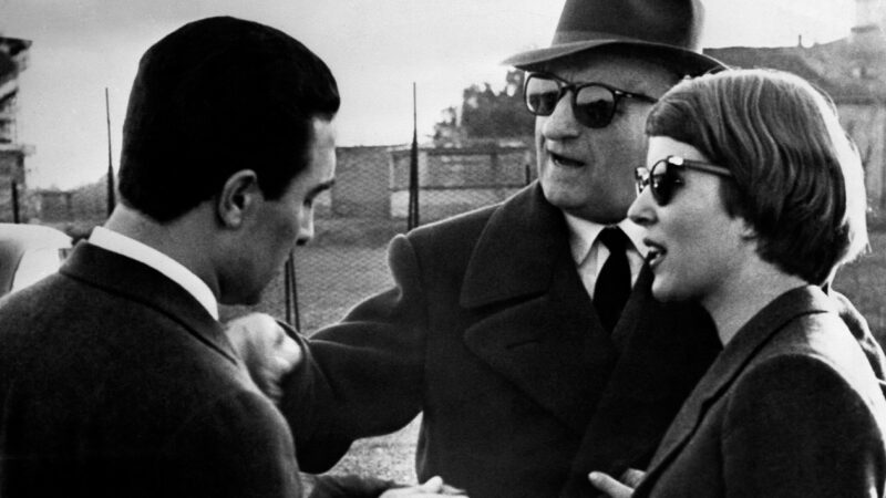 Enzo Ferrari with Eugenio Castellotti and Della Scala