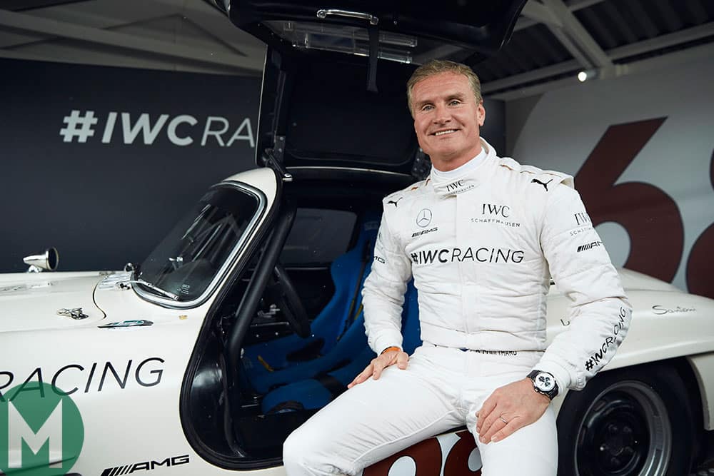 David Coulthard with the 300SL Gullwing