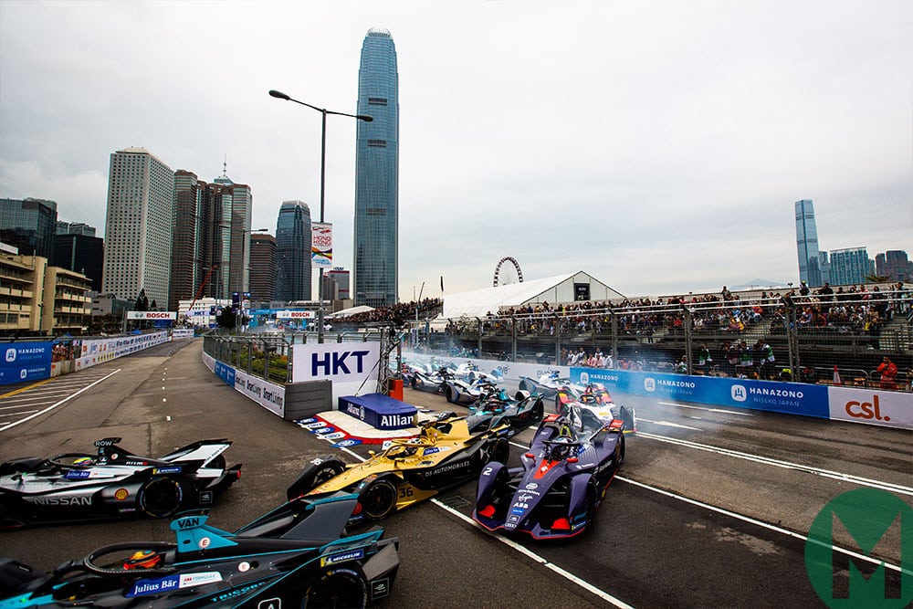 The start of the 201§8-19 Hong Kong ePrix