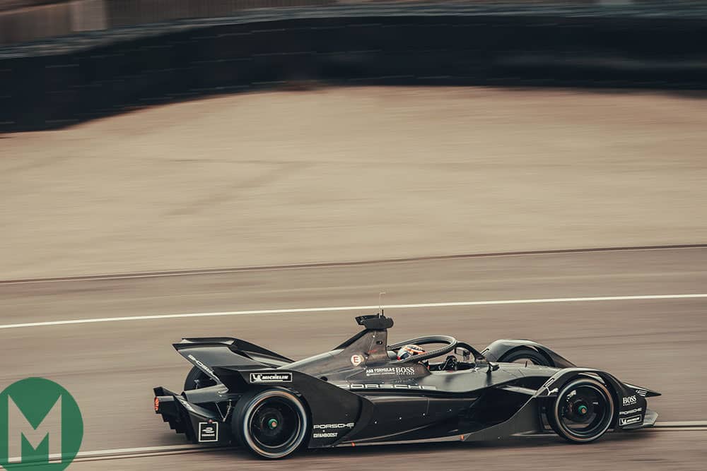 Porsche Formula E car shakedown