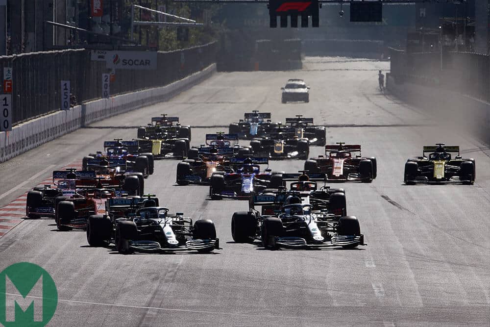 2019 Baku F1 GP start