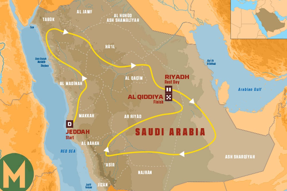 2020 Dakar Rally route
