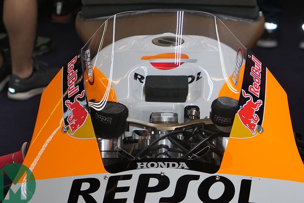 Honda 2019 MotoGP bike upper triple clamps