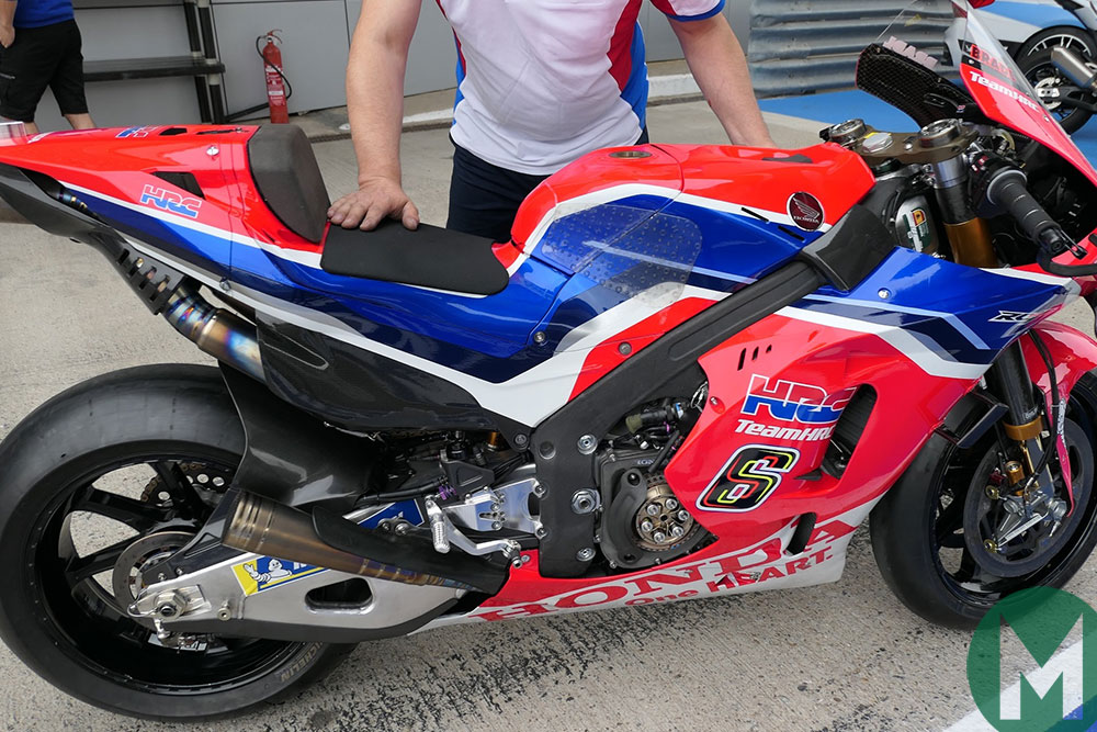 Honda carbon-covered RC213V frame