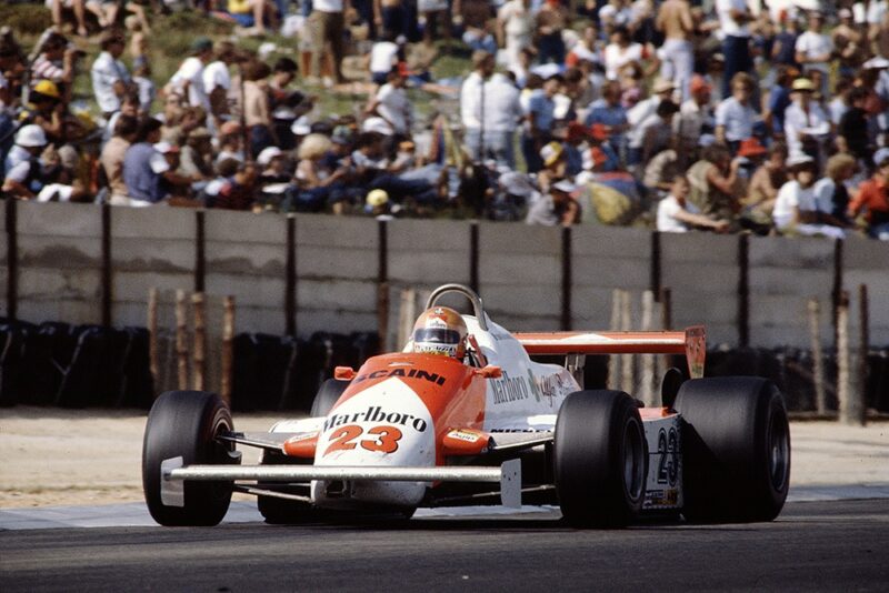 Bruno Giacomelli in his Alfa Romeo 179D.