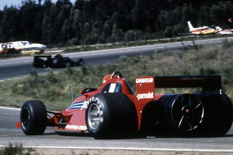 Rear shot of the Brabham fan car at the 1978 Swedish GP